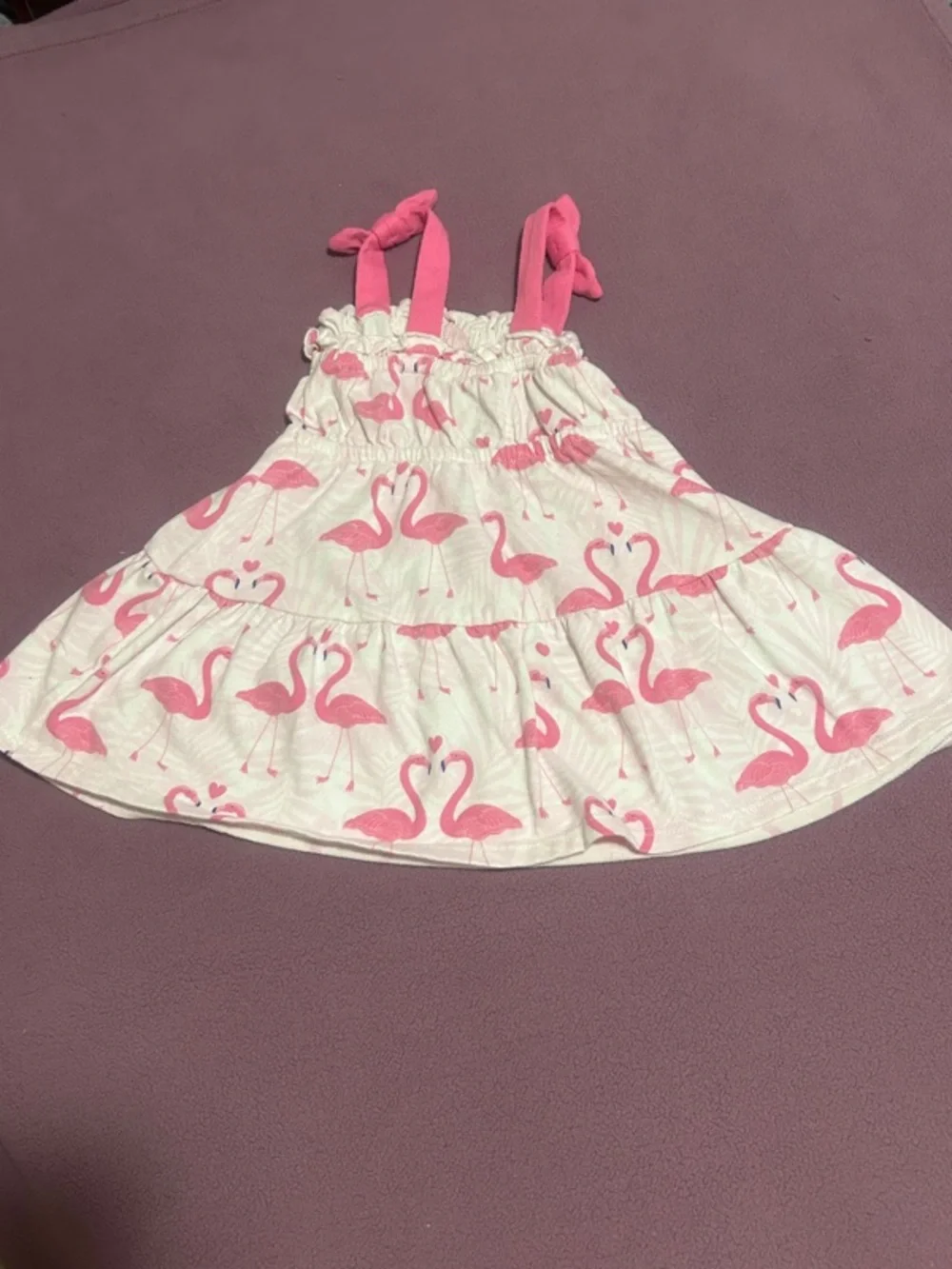 The Children's Place White Dress with Soft Pink Print - Picture 3 of 3